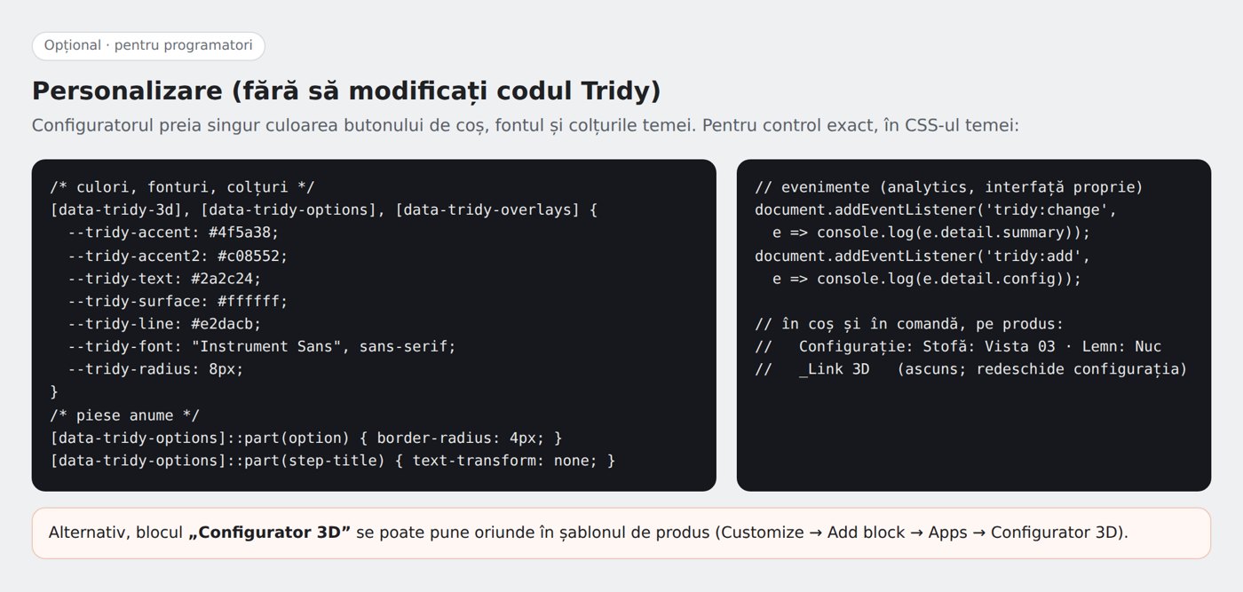 Personalizare cu CSS și evenimente